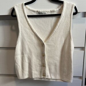 Abercrombie & Fitch Cream Sweater Vest